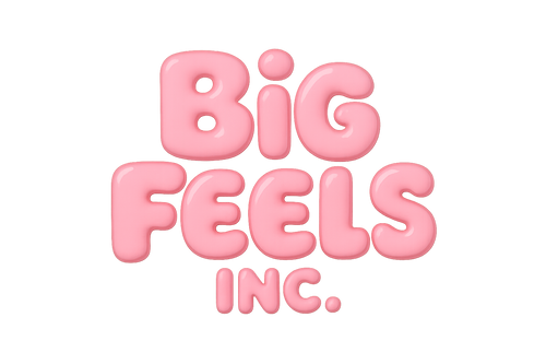 Big Feels Inc. logo with pink bubbly writing